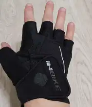 INBIKE-guantes medio dedo de ciclismo almohadilla a prueba de golpes, Para deporte, verano, gimnasio y ciclismo de montaña