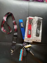 Lanyard Key-Chain-Rings Hanging-Strap Gift Black with Hook Car Man 1pcs