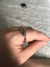 SHANICE-Anillos abiertos de 100% Plata de Ley 925 Lisa para mujer, entrelazados de lado incorrecto Retro geométrico para joyería de plata de ley