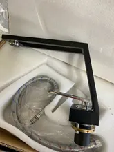 Black Tap Faucet Sink-Tap Mixer Bathroom-Basin Hot-Water Hollow-Design Deck-Mounted Single-Handle