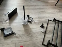 Hook Hardware Paper-Holder Towel-Bar Bathroom-Accessories Toilet Facilities Stainless-Steel