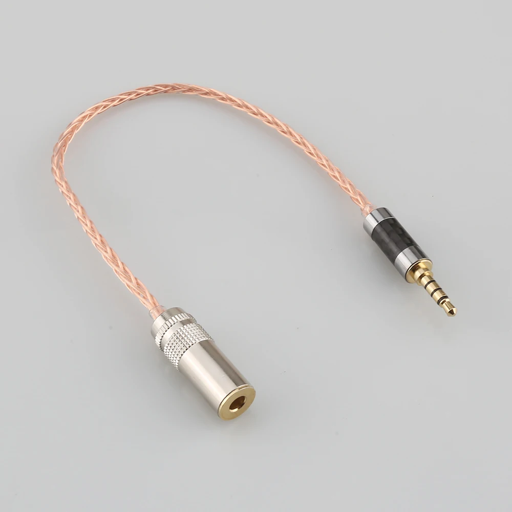 High Quality 10cm 3.5mm TRRS Male to 4.4mm Female Balanced Adapter 8 Cores 7N OCC Silver Plated Audio Adapter Cable
High Quality 10cm 3.5mm TRRS Male to 4.4mm Female Balanced Adapter 8 Cores 7N OCC Silver Plated Audio Adapter Cable