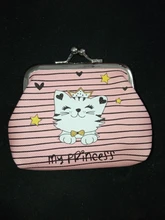 Monedero de gato de dibujos animados para mujer, mini carteras de mujer, bolso de mano, monedero con cerrojo, monedero