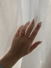A-Z 26 anillos con letras para los hombres de las mujeres de oro rosa blanco abierto de oro ajustable anillo Alianzas de Boda mujer hombre amor anillo de compromiso