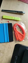 3/4 Uds de coche rasqueta envoltura de vinilo de coche de vinilo escobilla de goma de fieltro rasqueta Kit para espátula con cuchilla automática de la película