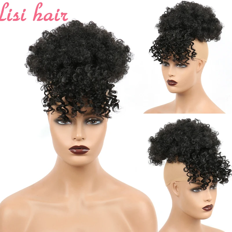 LISI HAIR Synthetic Hair Extensions Curly High Puff Ponytail for Women Hair Ponytail With Bangs Short Wrap Clip
LISI HAIR Synthetic Hair Extensions Curly High Puff Ponytail for Women Hair Ponytail With Bangs Short Wrap Clip