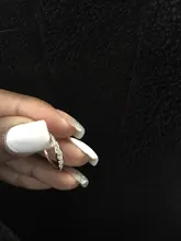 HOMOD-abalorios de anillo de plata de cristal para mujer, anillo redondo para el dedo de Cz transparente grande Diy, joyería de Color plateado para fiesta y boda