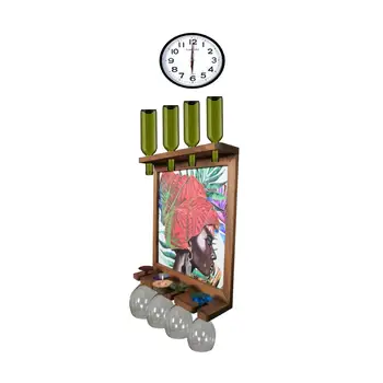 Wall Clock Wall Art Picture Wooden Wine Rack Bottle Organizer Holders Beer Whiskey Bottle Bar Home Party Kitchen Salon Accessory
Wall Clock Wall Art Picture Wooden Wine Rack Bottle Organizer Holders Beer Whiskey Bottle Bar Home Party Kitchen Salon Accessory