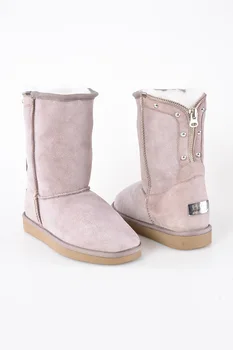 Сапоги из Овчины Женская Обувь Sheepskin Boots Women Ботинки Женские Botines Mujer Botas Buty Damskie Chaussure Femme Угги