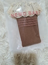 Medias hasta la rodilla de encaje con volantes para niños recién nacidos niñas, medias de princesa a la moda