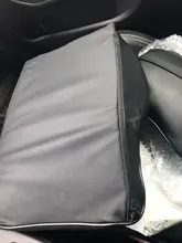Cojín lumbar de cuero Pu para asiento de coche, almohada negra para reposacabezas, cuello, espuma de memoria, alivio del dolor de cintura y espalda