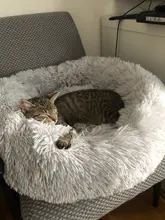 Cama para gatos de 6 tamaños, cama de felpa redonda para gatos, esterilla para gatos, nido cálido para gato durmiendo, cesta suave para perros, cojín para mascotas, suministros portátiles