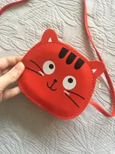 Monedero de piel sintética con diseño de gatos para niñas pequeñas, Mini bolso de hombro a la moda, cruzado, monedero