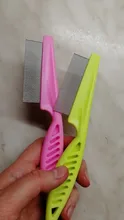 Peine multicolor para peluquería de mascotas, cepillo de pulgas para cachorros, peines de pelo de acero inoxidable, suministros de limpieza de perro y gato