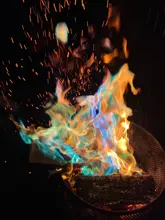 Fuego místico mágico, 10g/15g/25g, polvo de llamas coloridas, bolsitas de hoguera, pirotécnica truco de magia, acampada al aire libre, senderismo, supervivencia