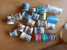 Cinta washi para manualidades DIY, regalo diario de recortes, muchos cupón y diseño de flores, gran oferta, 16034, Envío Gratis