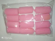 12 unids/set Rosa esponja suave cojín de espuma rodillos del pelo rulos salón de peluquería de rizos peluquería herramienta Kit de DIY