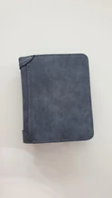 Hombres cartera billetera de cuero Slim Hipster de piel de vaca de tarjeta de crédito/portadores de identificación de monederos de negocios billetera plegable