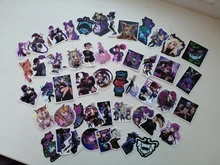 Pegatinas KDA para portátil, juego de pegatinas para guitarra, equipaje, monopatín, teléfono, bicicleta, impermeable, pegatina de Graffiti, juguetes para niños, 10/30/50 unidades