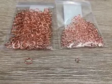 Lote de anillos abiertos de 3-20mm, 50-200 unids/lote, conectores de anillos partidos de oro rosa para DIY, joyería, accesorios Diy