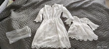 Vestidos a juego para madre e hija, ropa de encaje Floral, Mini Vestido corto para madre e hija, ropa de fiesta para bebé