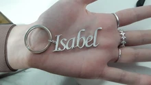 De escultura llaveros con nombre personalizado inicial clave cadena con nombre grabado Carta para las mujeres de la joyería de los hombres regalos