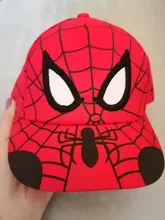 Gorra de béisbol con bordado para niños, gorro de béisbol con bordado de dibujos animados de Spiderman, ajustable, Hip-hop, transpirable, para verano, sombreros de niños