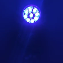 Mini lámpara portátil UV 9 LED Morado para secado de uñas, linterna para esmalte de uñas en Gel artístico, herramientas de máquina