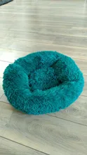 Pet Dog Bed Super Soft Long Plush Donut Round Dog Kennel Comfortable Fluffy Cushion Mat