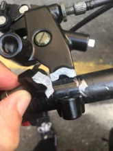 Juego de palancas de depósito de embrague de cilindro principal de freno para motocicleta, de aluminio, 7/8 y 22mm, de 250CC a 500CC