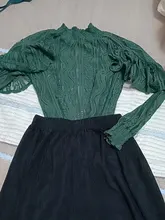 Blusa holgada con manga tres cuartos para verano, camisa elegante con encaje y volantes para mujer, 2020