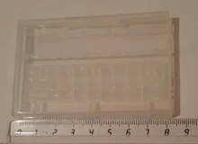 Caja de almacenamiento clara para broca de taladro eléctrico, soporte de limas rotativas, accesorio herramienta de exhibición de uñas, 10/20/30 ranuras