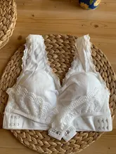 Encaje sexi sin costura sostén deportivo transpirable sólida Cruz lado hebilla Bra sujetador inalámbrico sujetadores push-up 3XL de talla grande para las mujeres