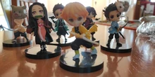 6 unids/set Anime demonio asesino Kimetsu No Yaiba figura Q Posket Kamado Tanjirou Kamado Nezuko Agatsuma juguetes 6cm