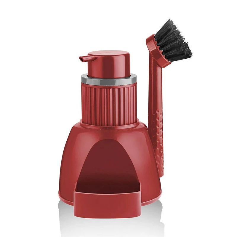 3 Function Kitchen Liquid Soap Dispenser Brush Sponge Holder Ergonomic Creative Gray Red Pink First Quality Plastic 22x14x18 CM
3 Function Kitchen Liquid Soap Dispenser Brush Sponge Holder Ergonomic Creative Gray Red Pink First Quality Plastic 22x14x18 CM