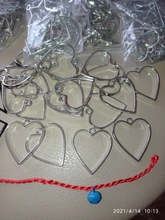 Accesorios de joyería de aleación de tres colores, colgante de corazón, pegamento hueco, bandeja colgante en blanco, bisel 12D51, 20x34mm, 10 Uds.