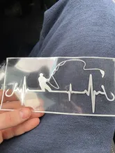 Sticker Funny Decorative Decal Motorcycle Heartbeat Fishing 3D
