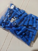 Conector de Cable de crimpado de pala aislada, Kit de Terminal macho hembra de 100mm, 16-14 AWG, 22-16AWG, 12-10AWG, 6,3 Uds.