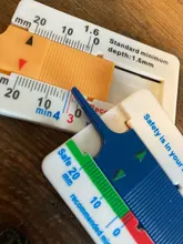 Accesorios para automóvil coche profundidad del dibujo del neumático Depthometer medidor de pinza de la motocicleta neumático de camión tráiler de medida herramienta de reparación