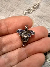 ZHUKOU 17x20mm conectores de abeja de latón para mujer collar pendientes pulsera accesorios de joyería modelo: VS384