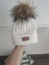 Gorros de moda para niños y niñas, gorros de punto sólidos, gorros gruesos de Bola de Pelo, sombrero cálido de invierno, 2020