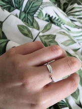 Anillo ajustable de plumas para mujer, joyería fina, accesorios de fiesta