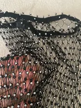 Fishnet Pants Trousers Crystal Diamond Transparent Summer Women Beachwear Loose Sexy