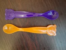 1Pc de seguridad PP temperatura cuchara para bebé cubertería Kids15X3.5cm vajilla