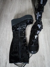 Muerte 2021 nuevo de moda de primavera y verano Zapatos casuales de las mujeres de Cruz Lolita Punk botas de grueso Fondo botas Muffin SH575