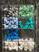 Cuentas de lentejas de silicona de 12mm para recién nacidos, lentejas de silicona para bebés perfectos para proporcionar alivio instantáneo de la dentición y masaje de las encías, accesorios de lactancia y juguete, 50 unidades