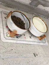 Cuenco de gato de cerámica para perro, tazón de fuente de alimentación de mascotas, alimentador para cachorros de gatos, suministros de productos, cuencos de agua y comida para mascotas para perros, novedad