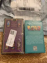 Cartas de Tarot doradas para fiesta familiar, cartas de juego de escritorio con guía en inglés, 78 Uds., venta al por mayor
