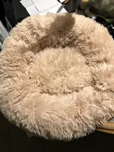 Cama larga de felpa para perros y gatos, redonda, para mascotas pequeñas, grandes y medianas, almacén en el extranjero, envío directo