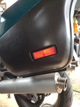 Lámina reflectiva para coche, motocicleta, camión, pegatina de plástico rojo para advertencia de seguridad 87*32*11mm, 4x